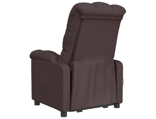 VIDAXL - Fauteuil Relaxation Fauteuil de massage marron foncé tissu
