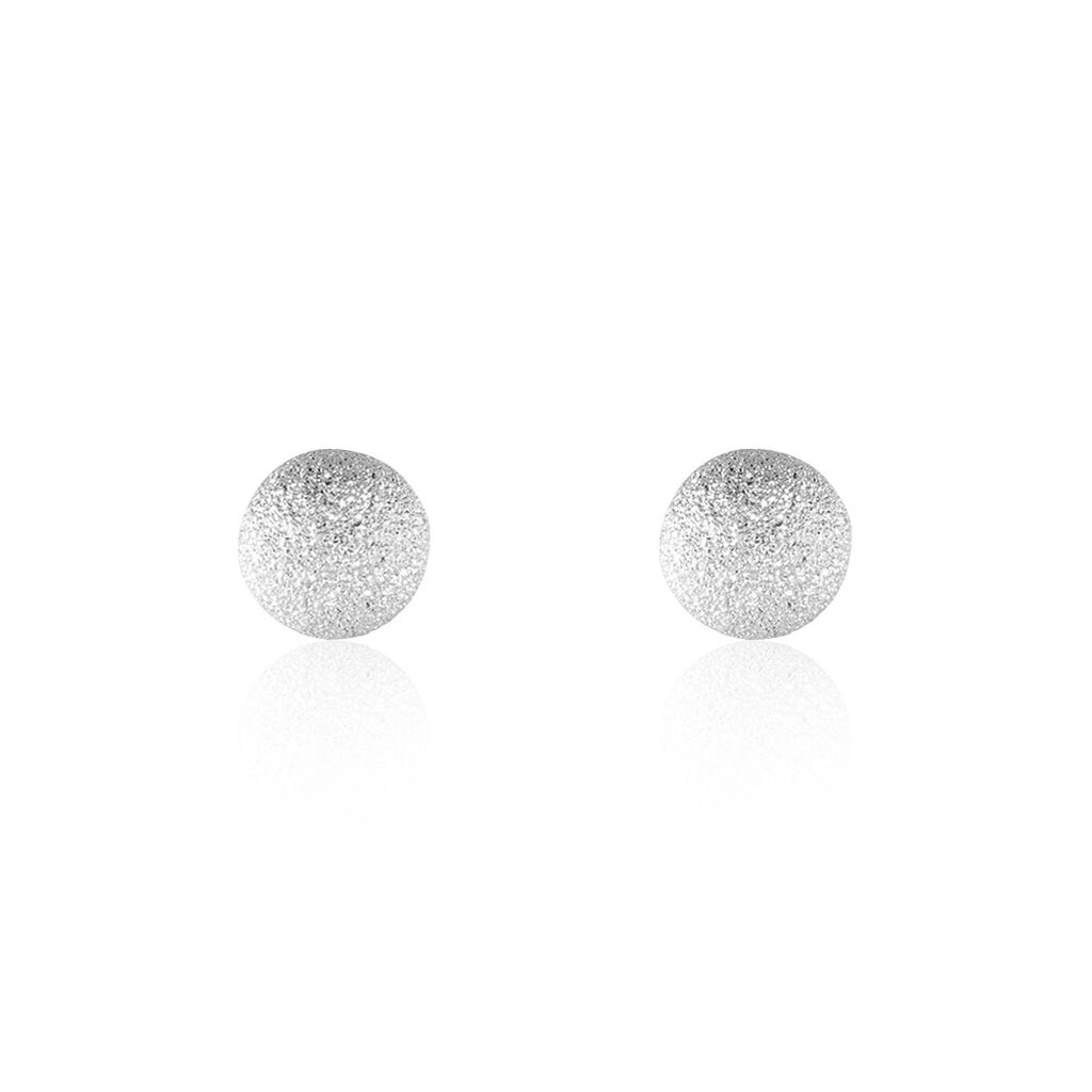 Boucles D'oreilles Puces Ayana Argent Blanc