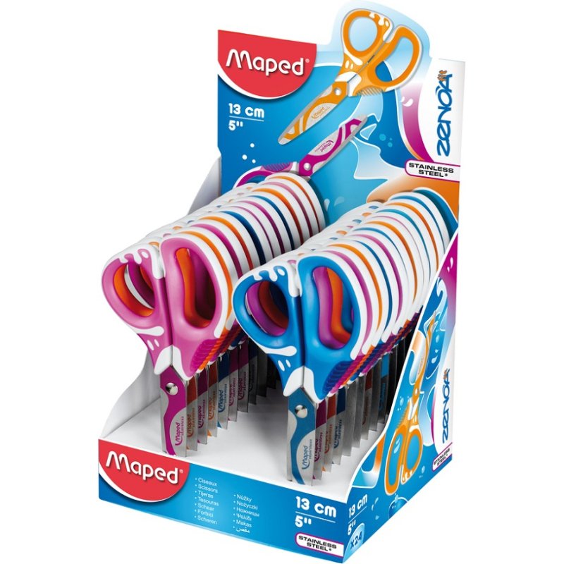 Ciseaux droitiers asymétriques Maped Zenoa Fit 13 cm