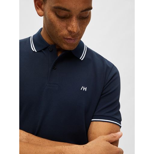 Selected Homme Dante Sport Polo T-shirt, Navy Blazer, S
