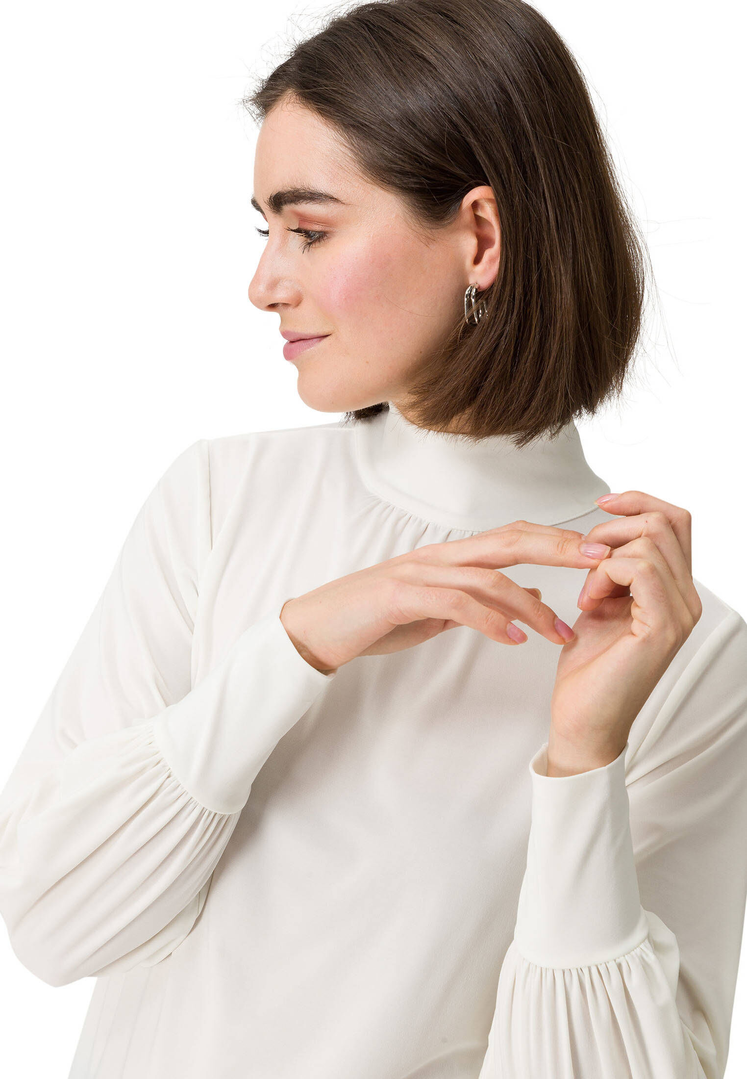 zero| Damen Shirt mit Stehkragen