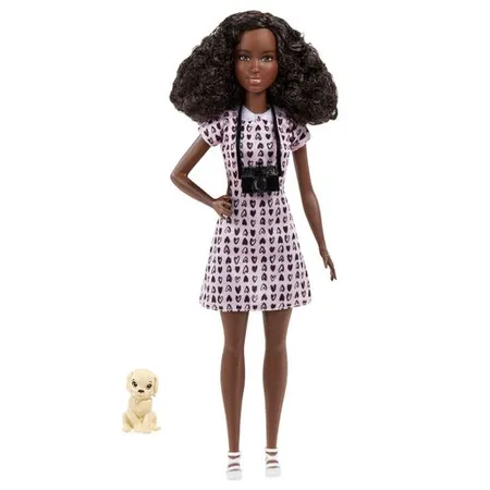 Barbie Tierfotografin Puppe (brünett) & Hund inkl. Zubehör, Set
