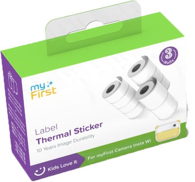 myFirst Insta Wi Thermal Sticker Etiketter Refill 3-Pakk, Hvit