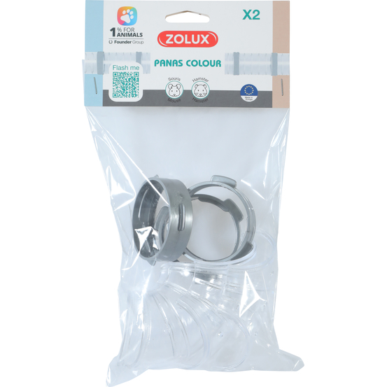 kit de connexion, 2 coudes pour habitation de rongeurs Panas Colour