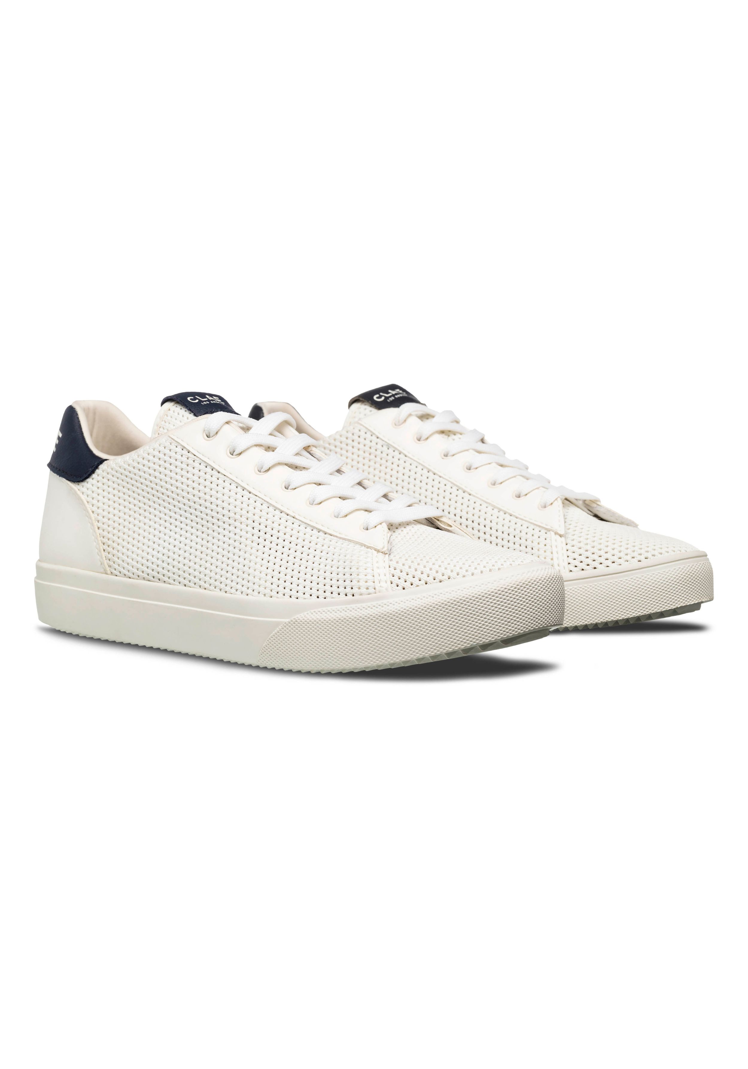 Clae Sneaker Bradley Knit White Navy Cactus