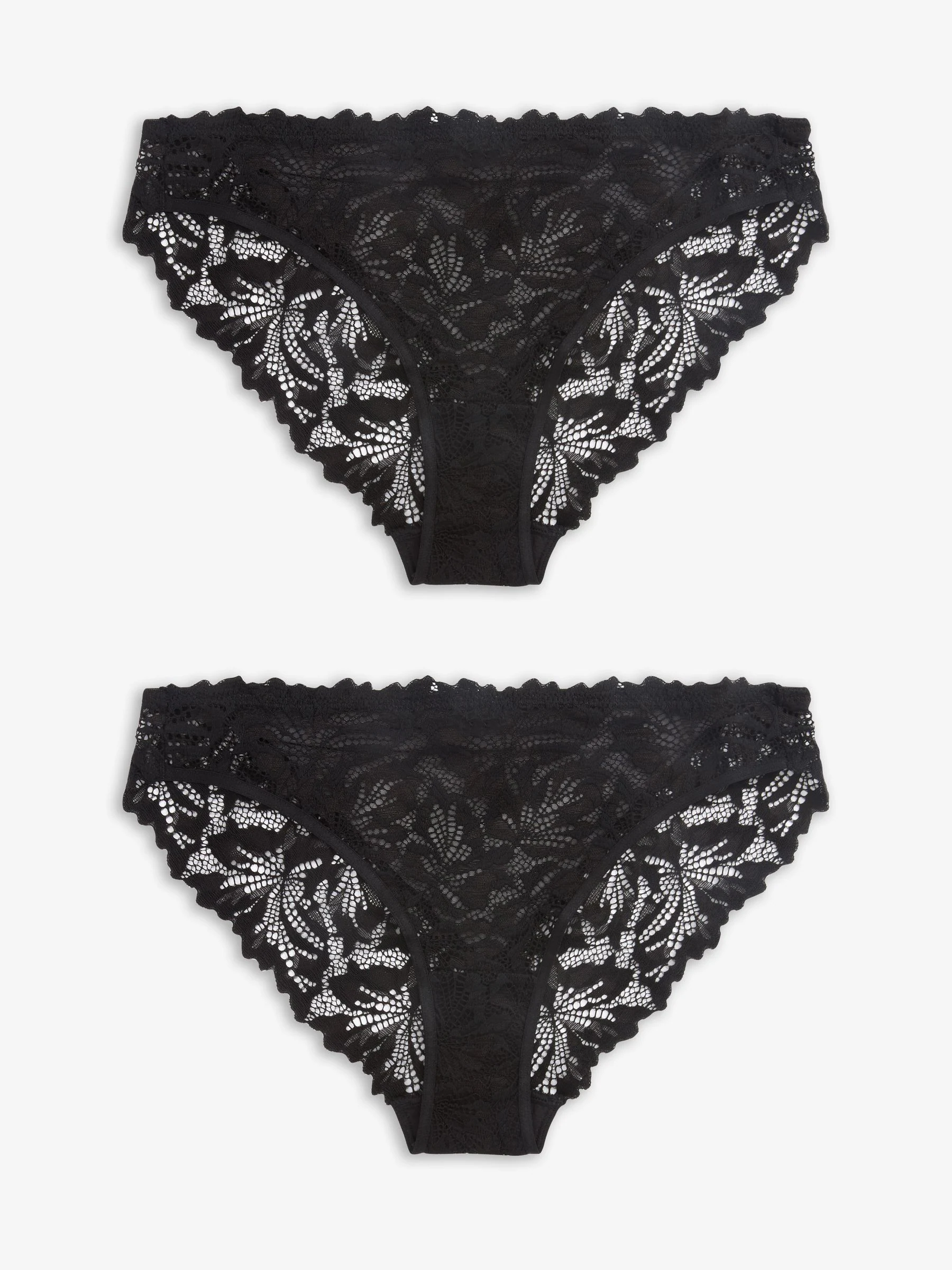 Zwart - Ultimate Comfort kanten slip verpakking van 2