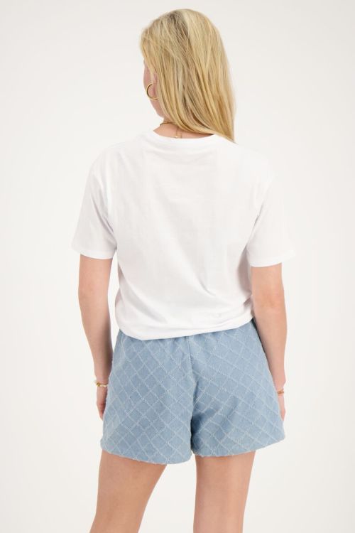 Wit T-shirt met rode kers ''Mon chéri''