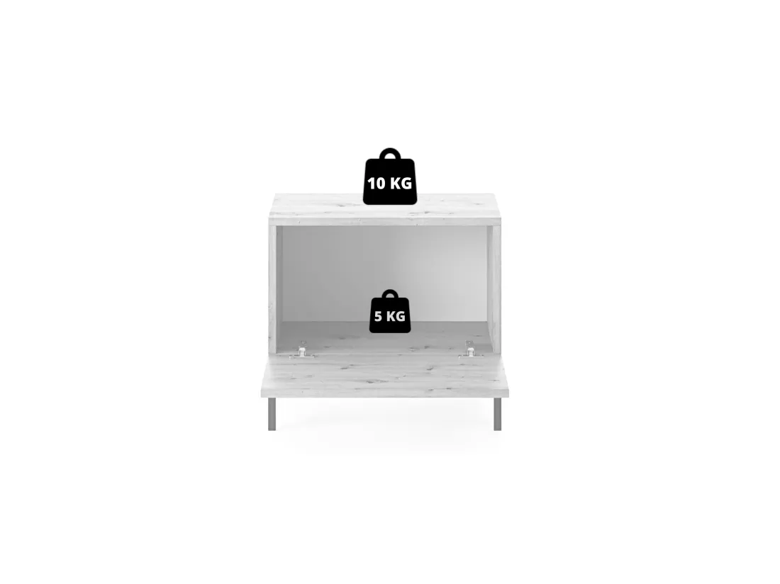 Table de chevet - taupe (gris-beige) - Lammelo