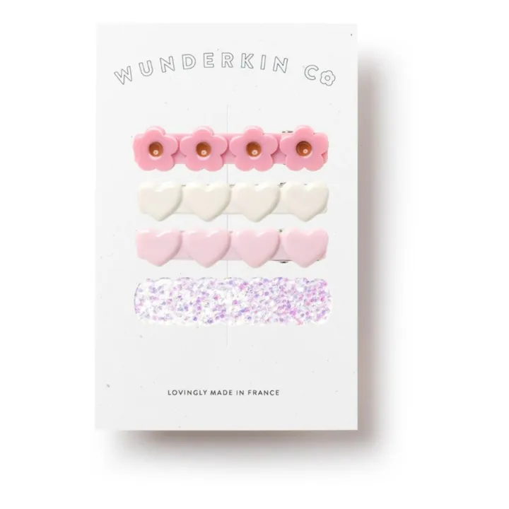 Wunderkin Co Lot 4 Barrettes Exclusivité Smallable | Rose