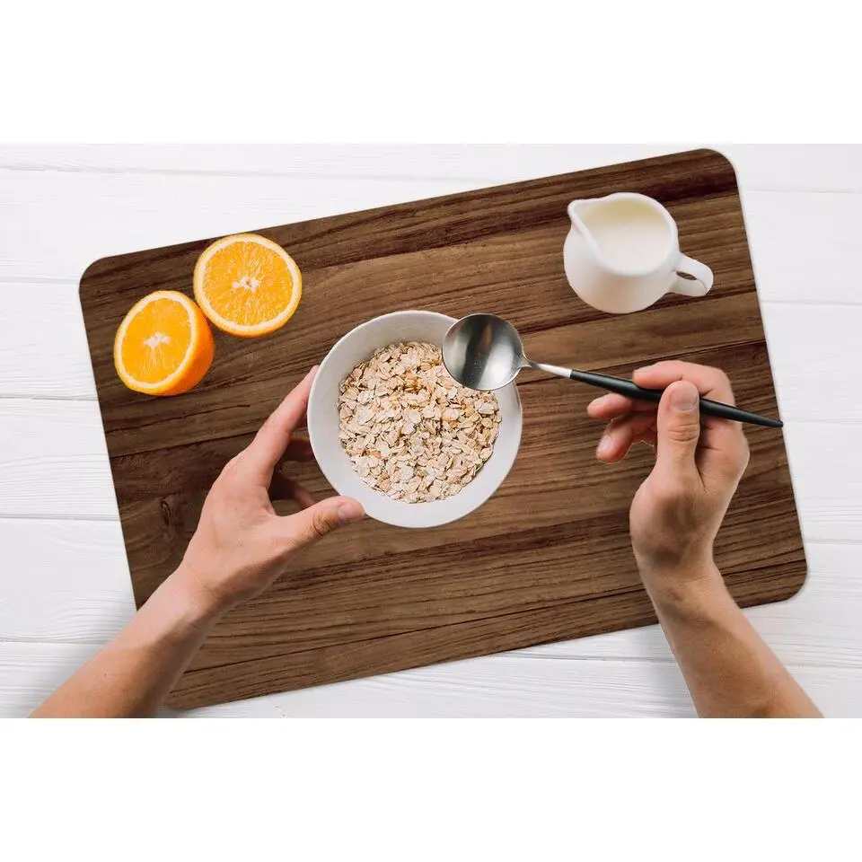MuchoWow Placemat (6stuks) 45x30cm Houtlook Bruin