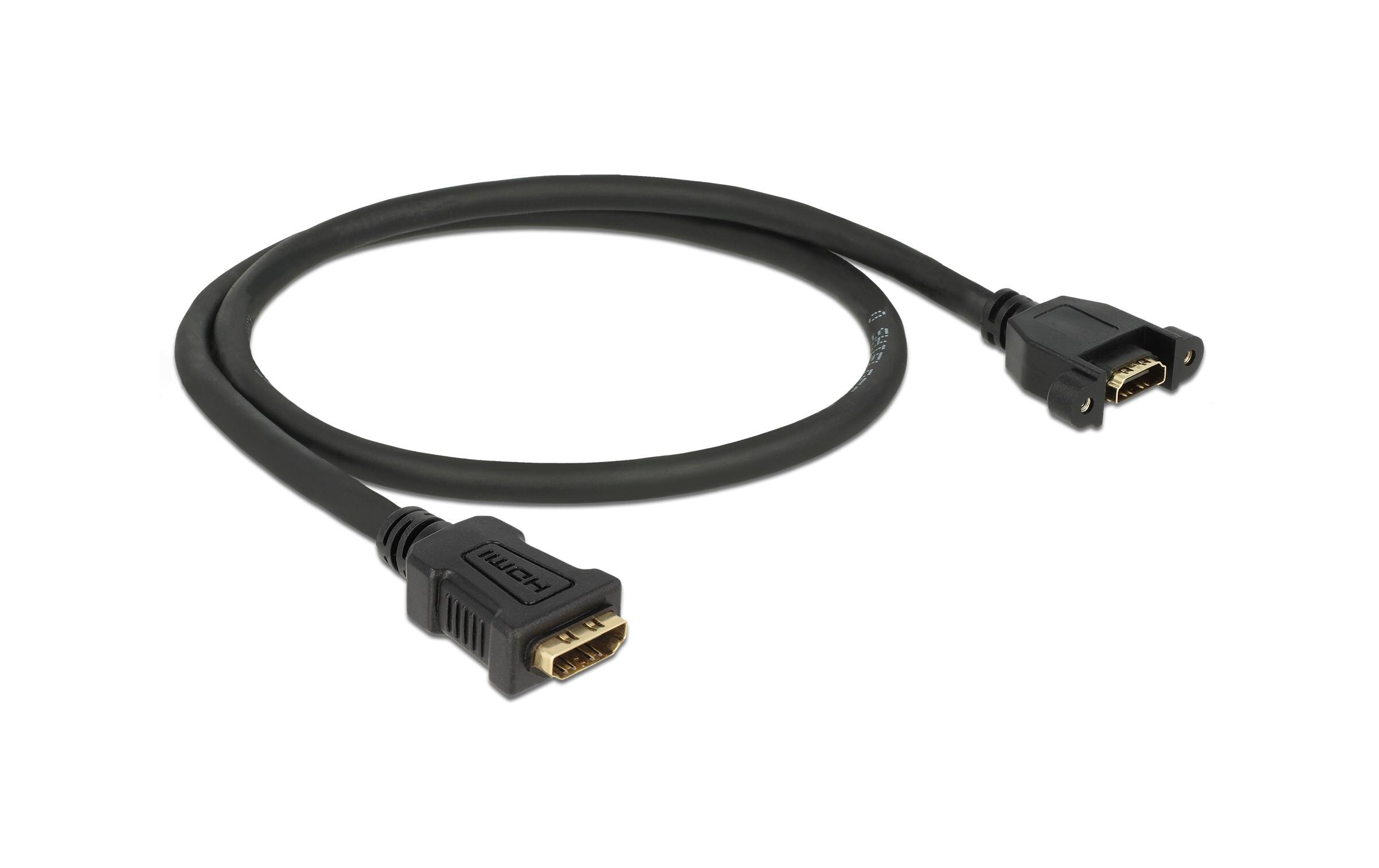 Verlängerungskabel zum Einbau, 4K 30Hz HDMI - HDMI, 0.5 mDelock Kabel HDMI-A Buchse > HDMI-A Buchse zum Einbau 4K 30 Hz 0.5 m
