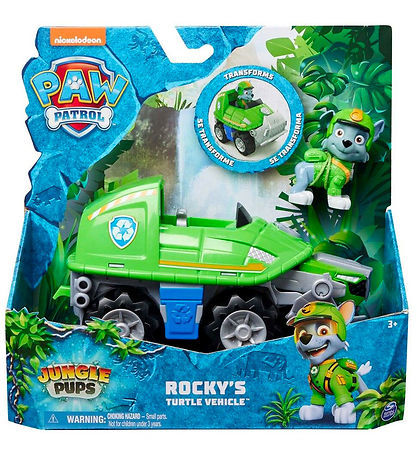 Paw Patrol Leget?jsbil - 16 cm - Rocky's Turtle Vehicle