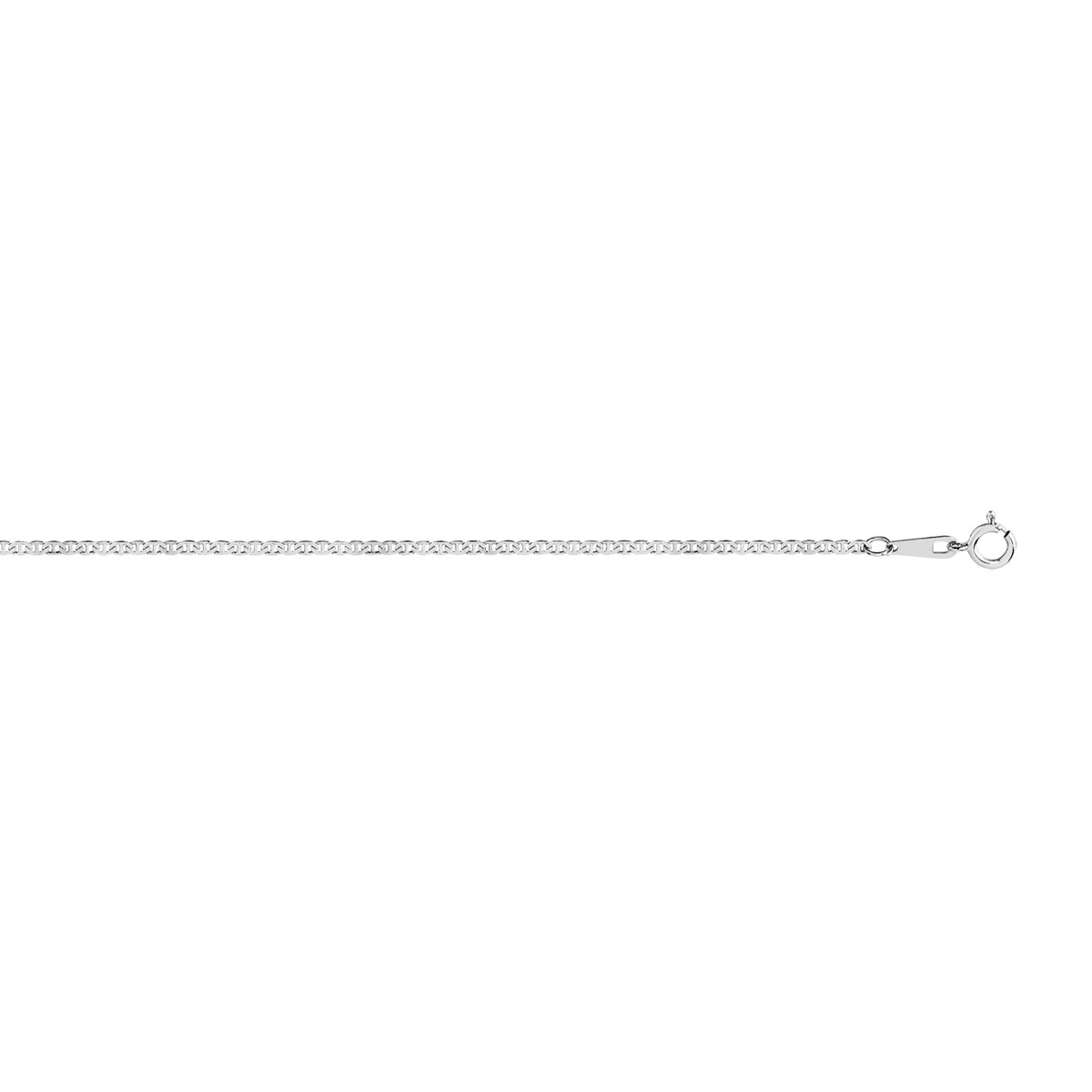 Chaîne or 750 blanc maille marine 55 cm
