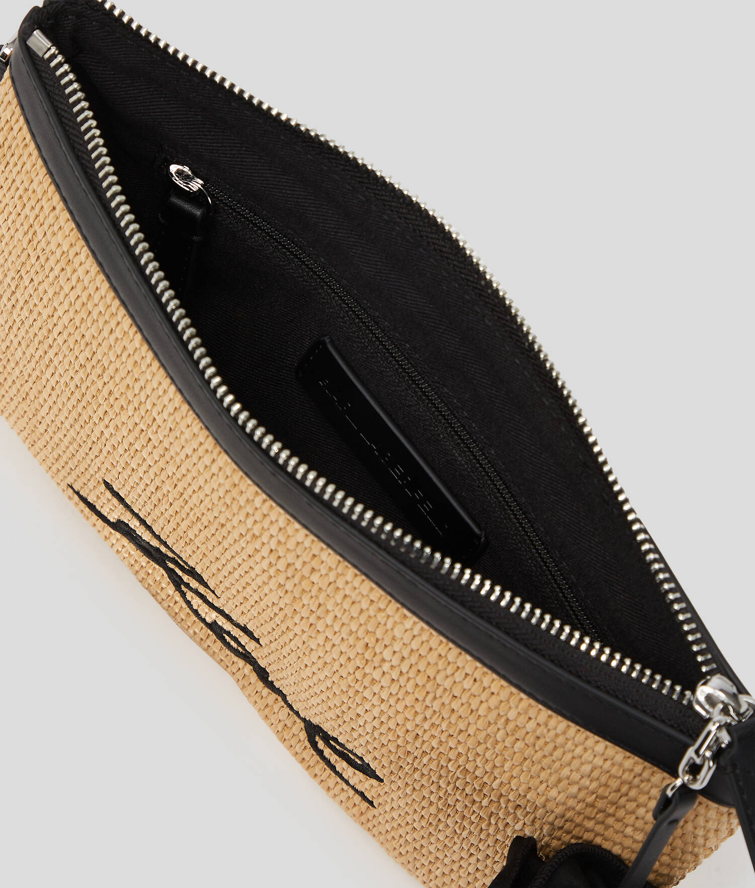 POCHETTE DE PLAGE FLORALE EN RAPHIA K/SIGNATURE - Naturel