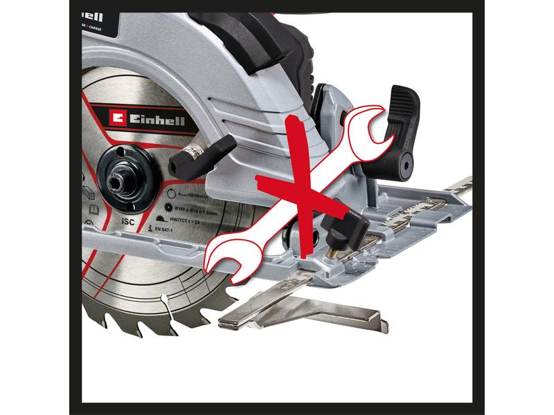 Einhell Professional Akku-Handkreissäge TP-CS 18/190 Li BL Leistungsstarke Säge zum Bearbeiten von Holz