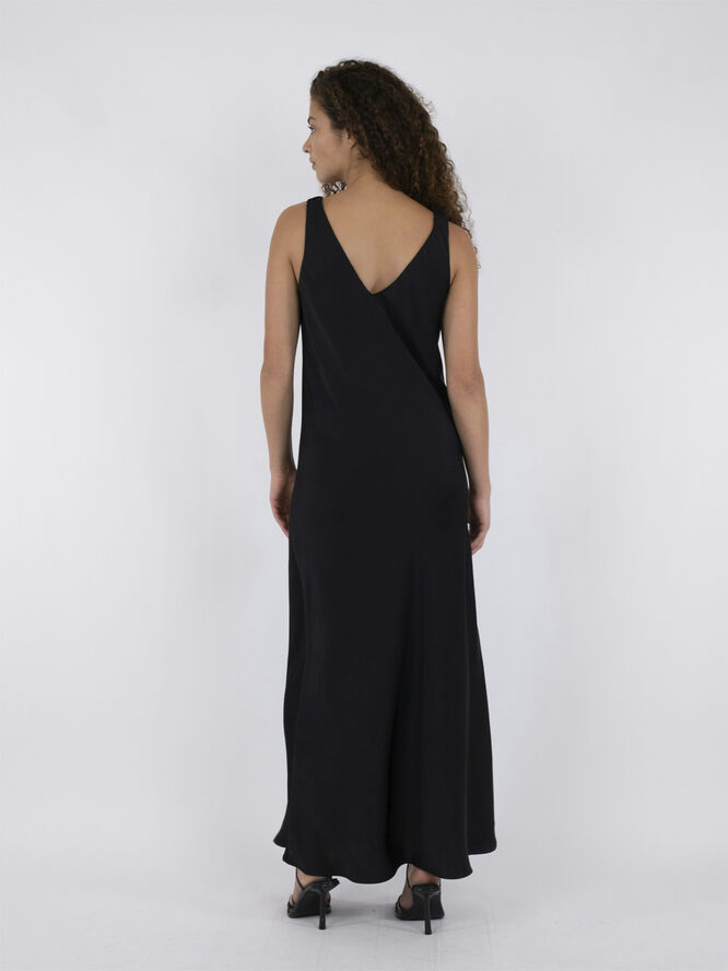 Neo Noir Zakia Heavy Sateen Dress Black