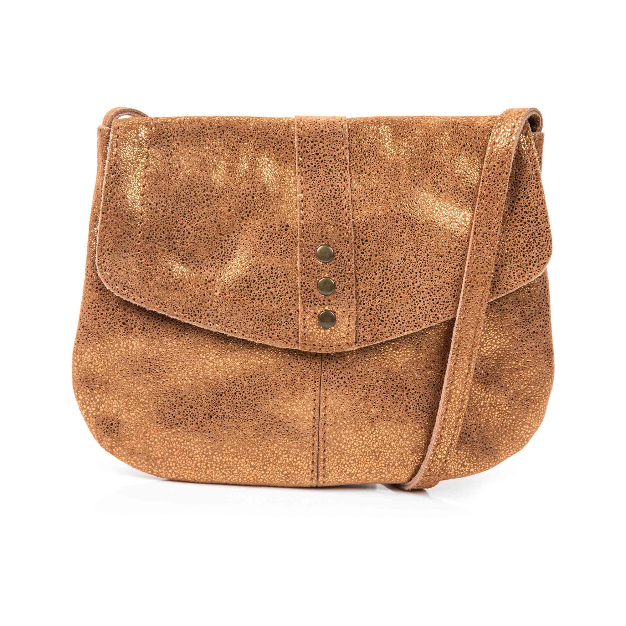 Sac bandoulière en cuir cognac