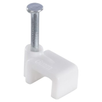 Handson Kabelclip Plat Wit 6 mm 25 Stuks