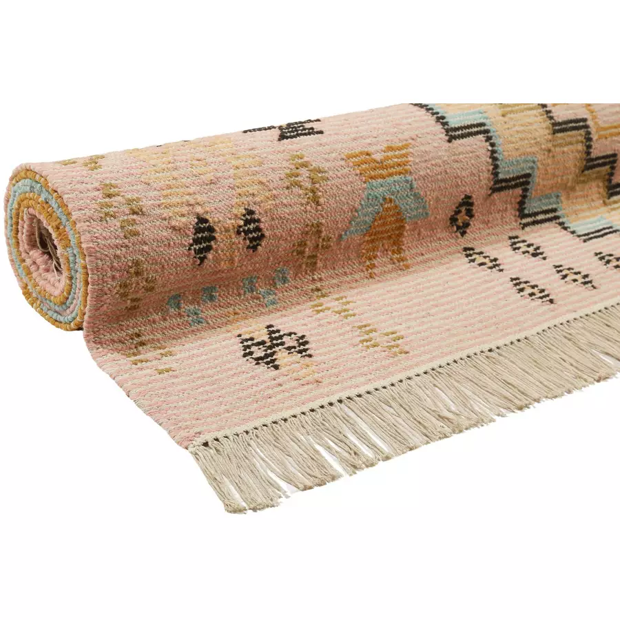 Green Looop Kelim Teppich Mayenne rosa