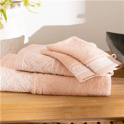 Linge de toilette liteau brodé - 450 g/m²