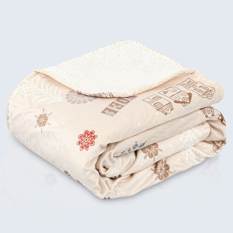 Plaid doublé sherpa imprimé 'Riquewihr'