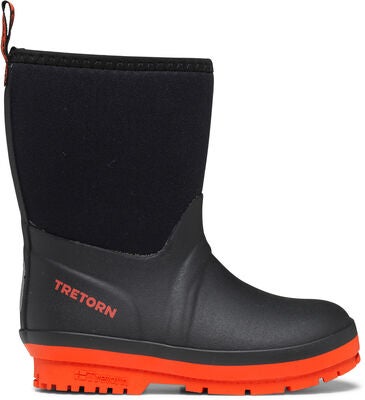Tretorn Kuling Neoprene Fôrede Gummistøvler, Black/Burnt Henna