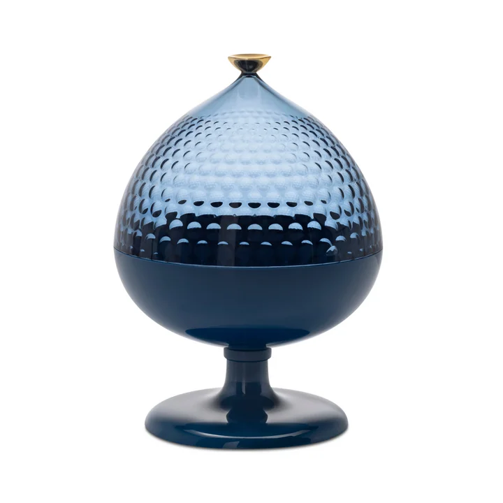Kartell - Pumo Aufbewahrungsglas, Ø 21 cm, blau / hellblau