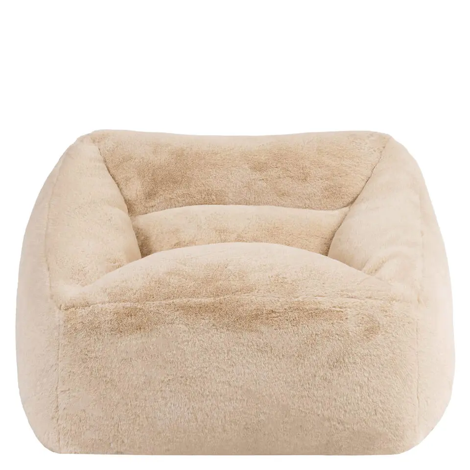 icon - Natalia XL Zitzak Fauteuil - Fluffy Pluche Imitatiebont - Crème
