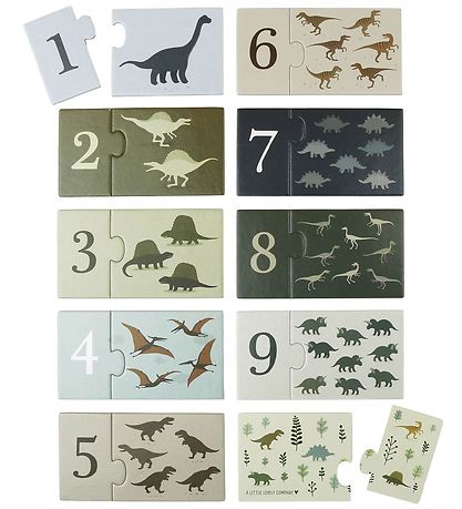 A Little Lovely Company T?llepuslespil 1-10 - Dinosaur