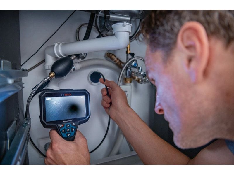 Bosch Professional Endoskopkamera GIC 12 V-5-27 C, Kit Hochauflösende Inspektionskamera und automatische Bildausrichtung für detaillierte Inspektion und Dokumentation