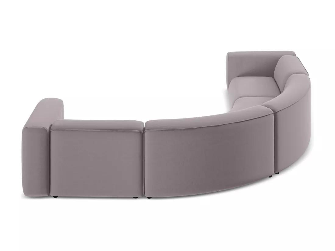 Canapé d'angle modulable en velours - lavande - EKAHI