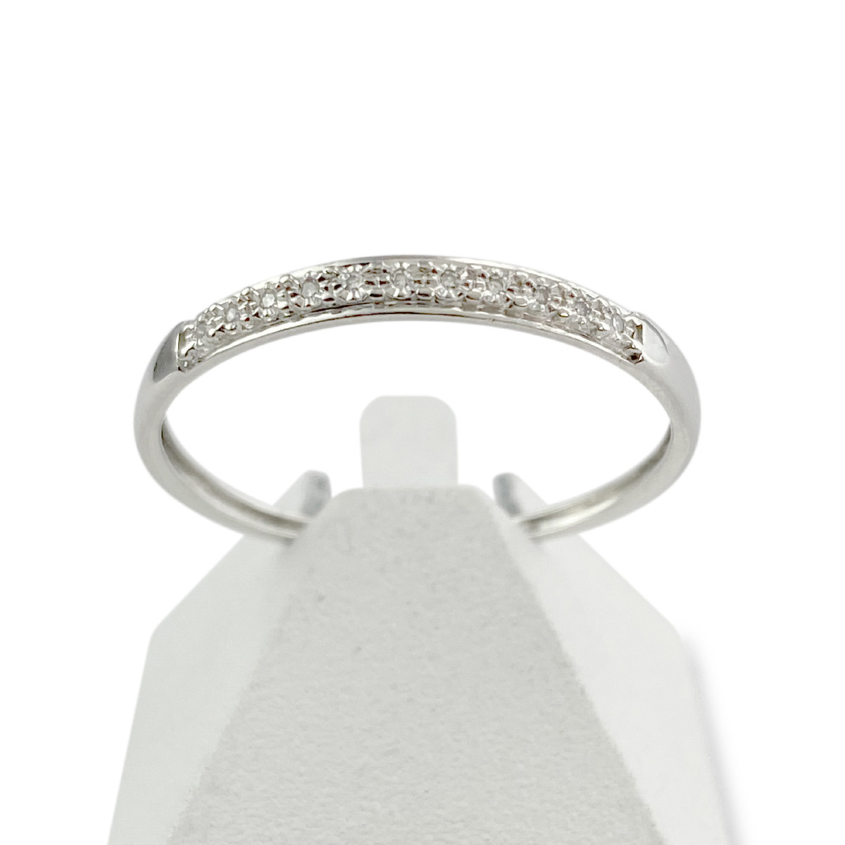 Bague d'occasion or 375 blanc diamants