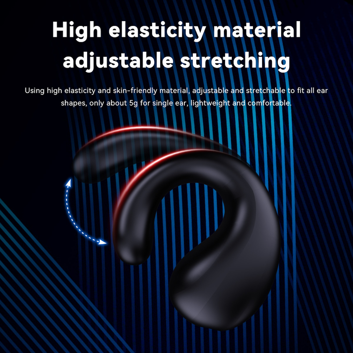 Luftledning trådløse øreplugger hodetelefoner Bluetooth 5.3 ENC Hvit
