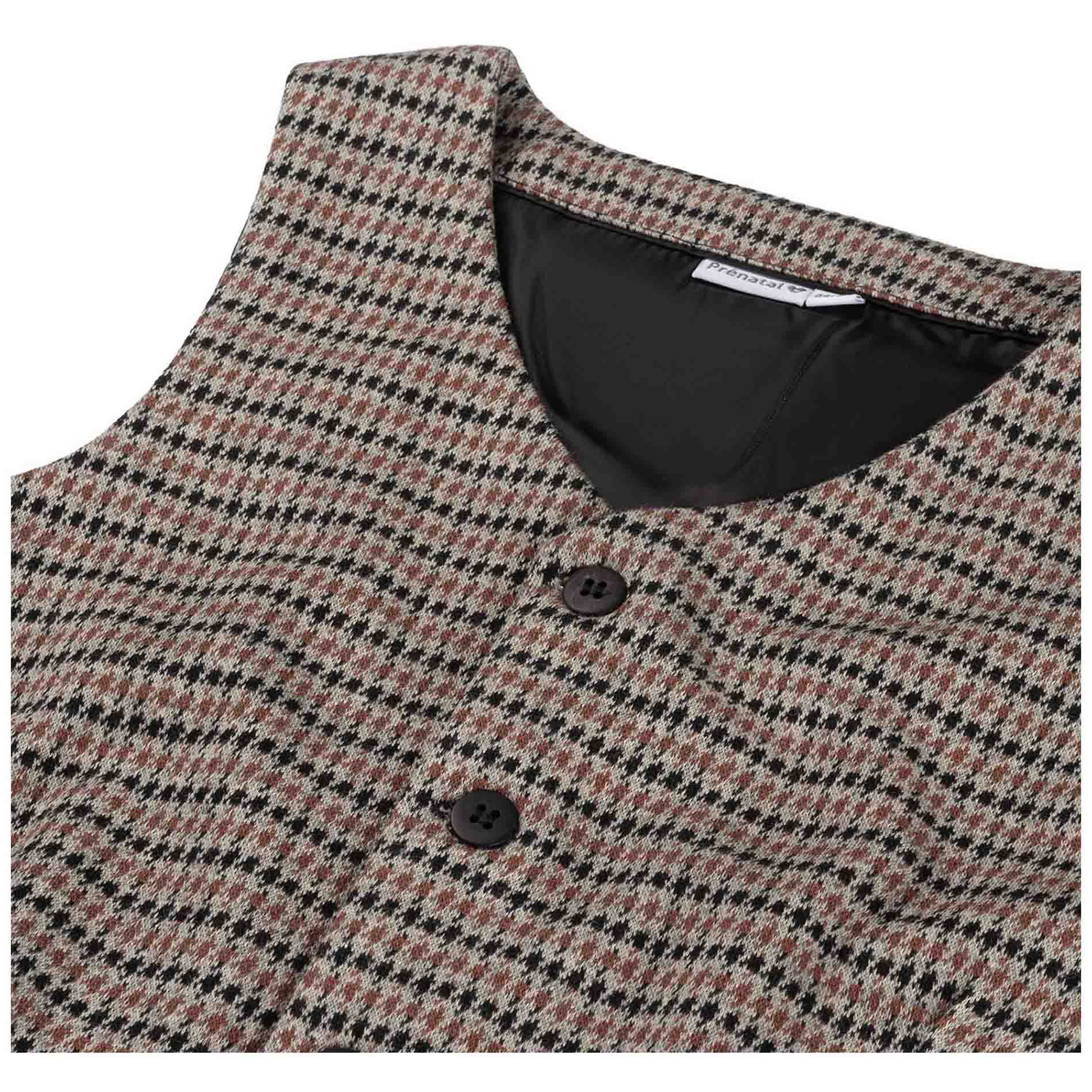 Prénatal baby gilet mouwloos ruit grijs