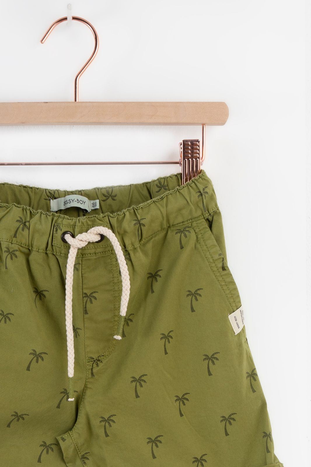 Groene pull on shorts