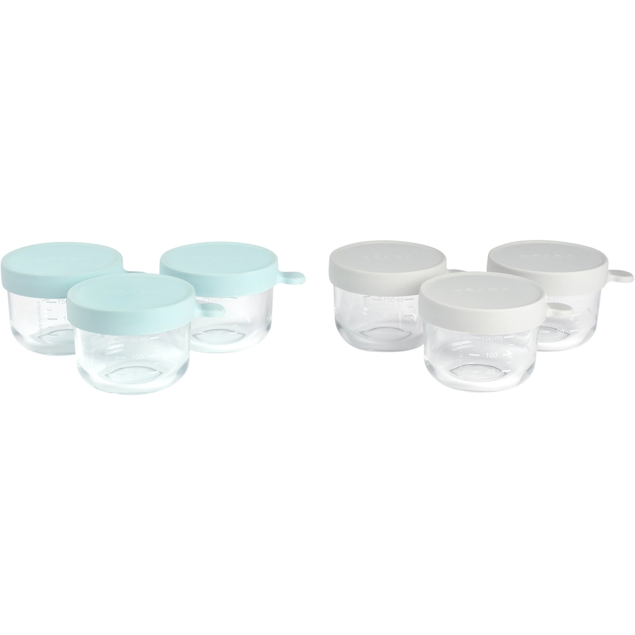 BEABA® Portionsbehälter 6er Set aus hochwertigem Glas