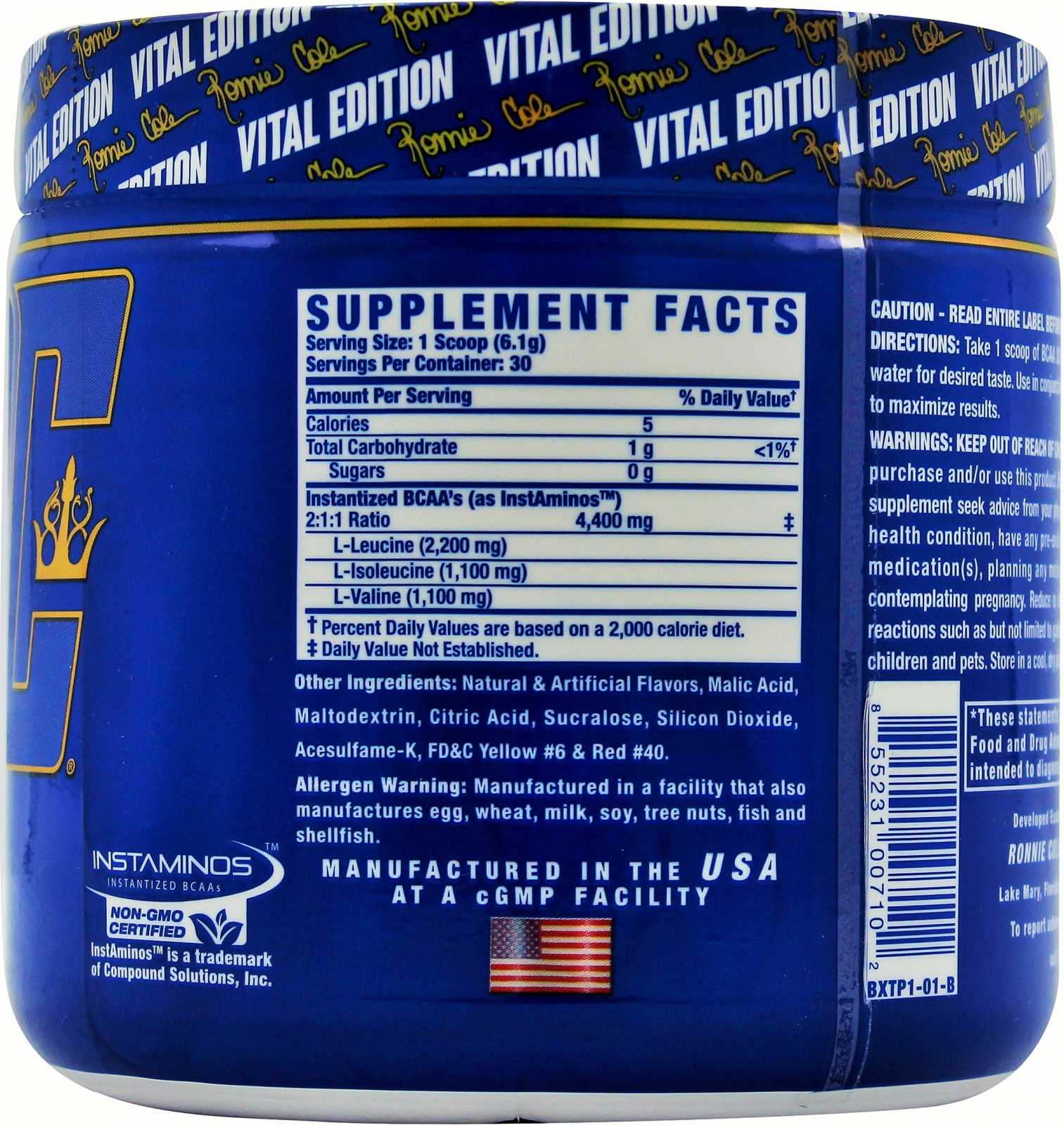 Ronnie Coleman BCAA XS 2:1:1 em pó 183g