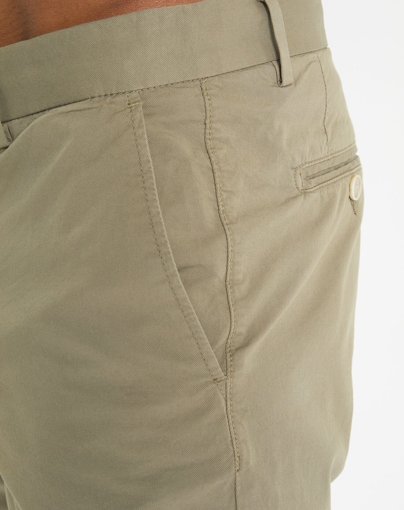 Hackett London Bermuda en Twill Regular Fit uni kaki