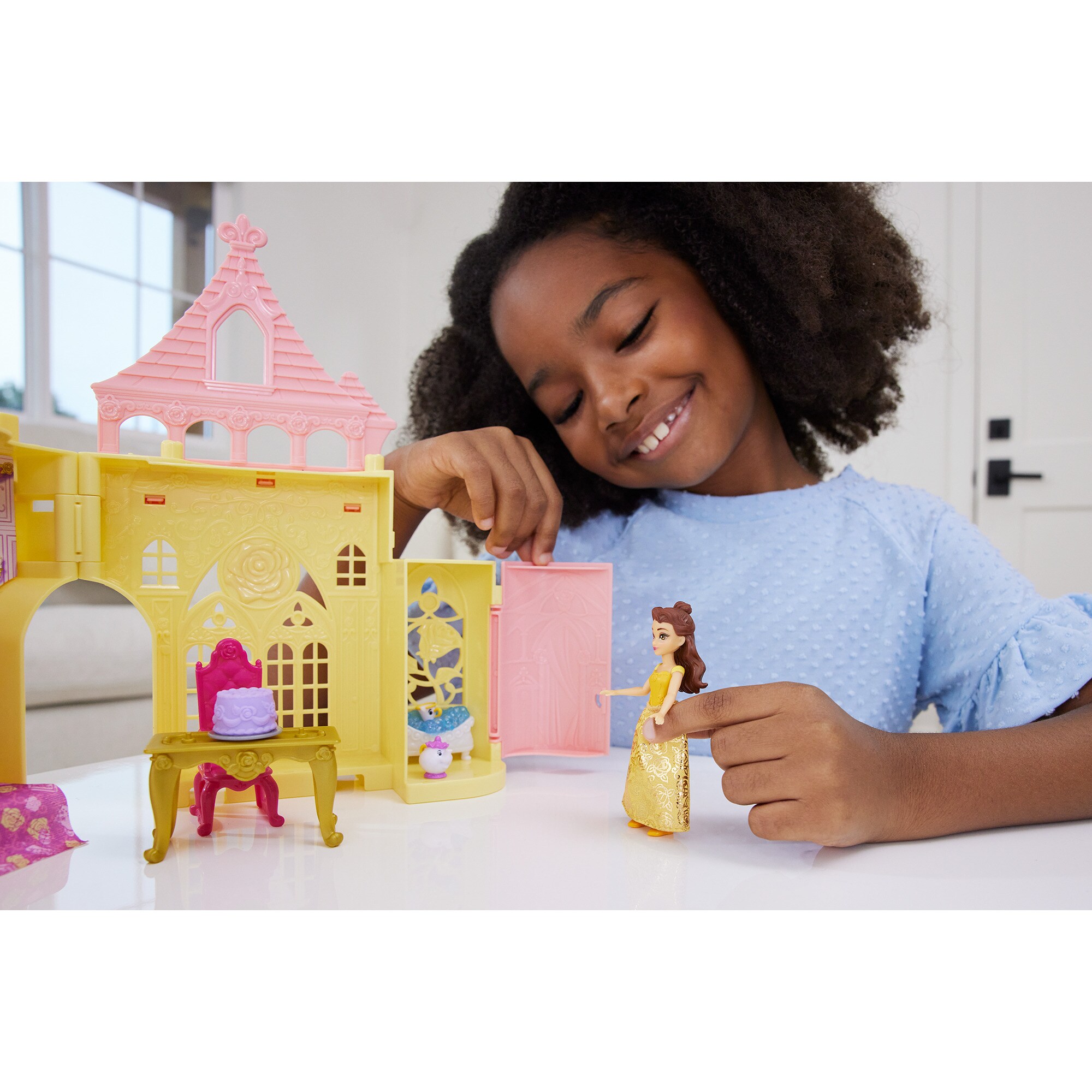 Mattel Spielgebäude Disney Prinzessin Belle´s Magical Surprise Castle Playset