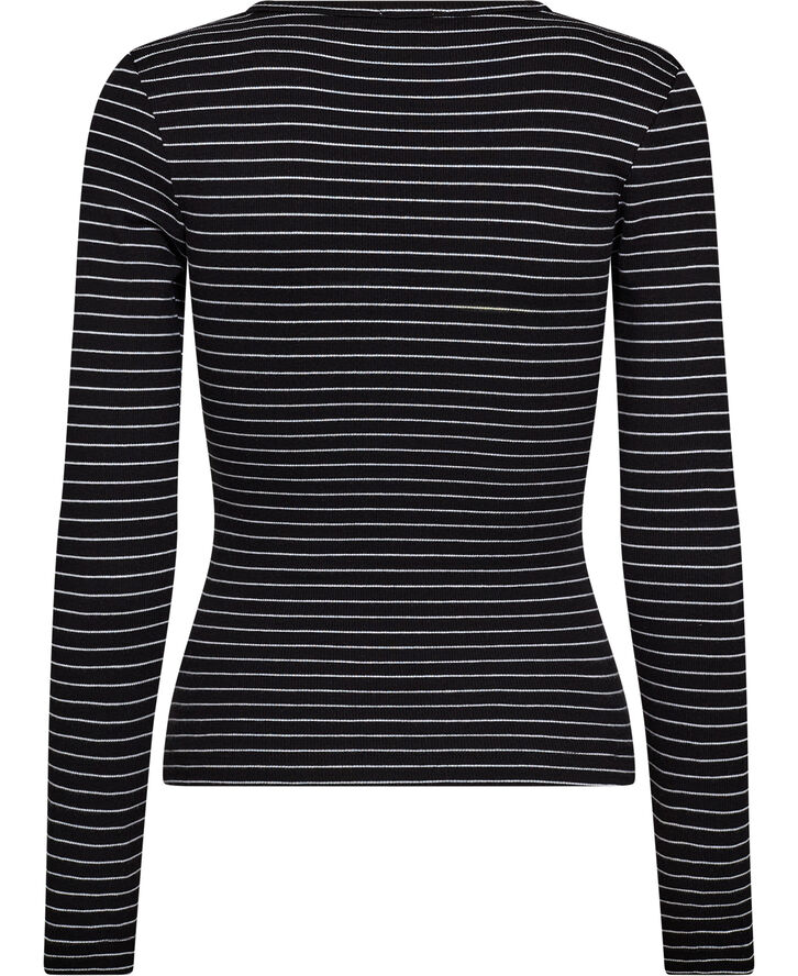 esmé studios ESBlossom Stripe LS Top GOTS Black