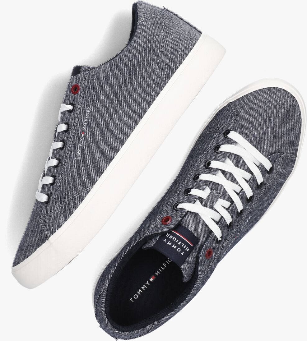 TOMMY HILFIGER blauwe tommy hilfiger lage sneakers th hi vulc core low chambray