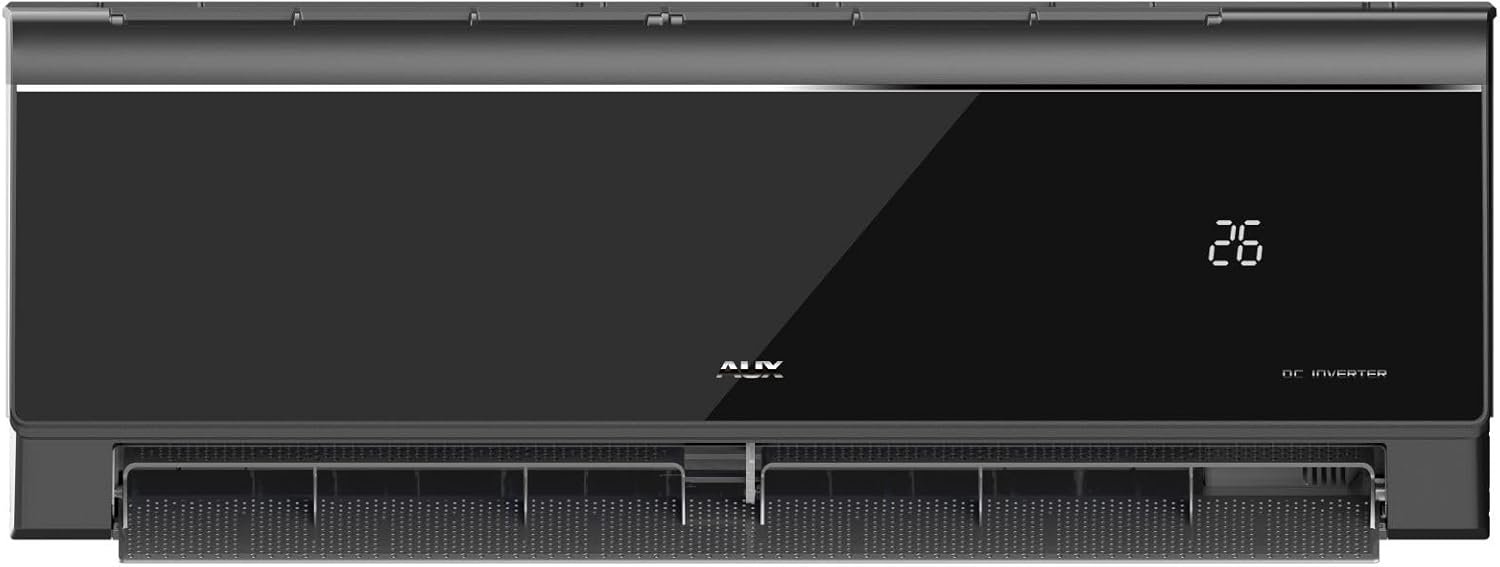 AUX Multi Split Klimaanlage Set 27000 BTU (7,9 kW) Außengerät + 2x 12000 BTU (je 3,5 kW) Wandgerät WLAN R32 Hochglanz Schwarz