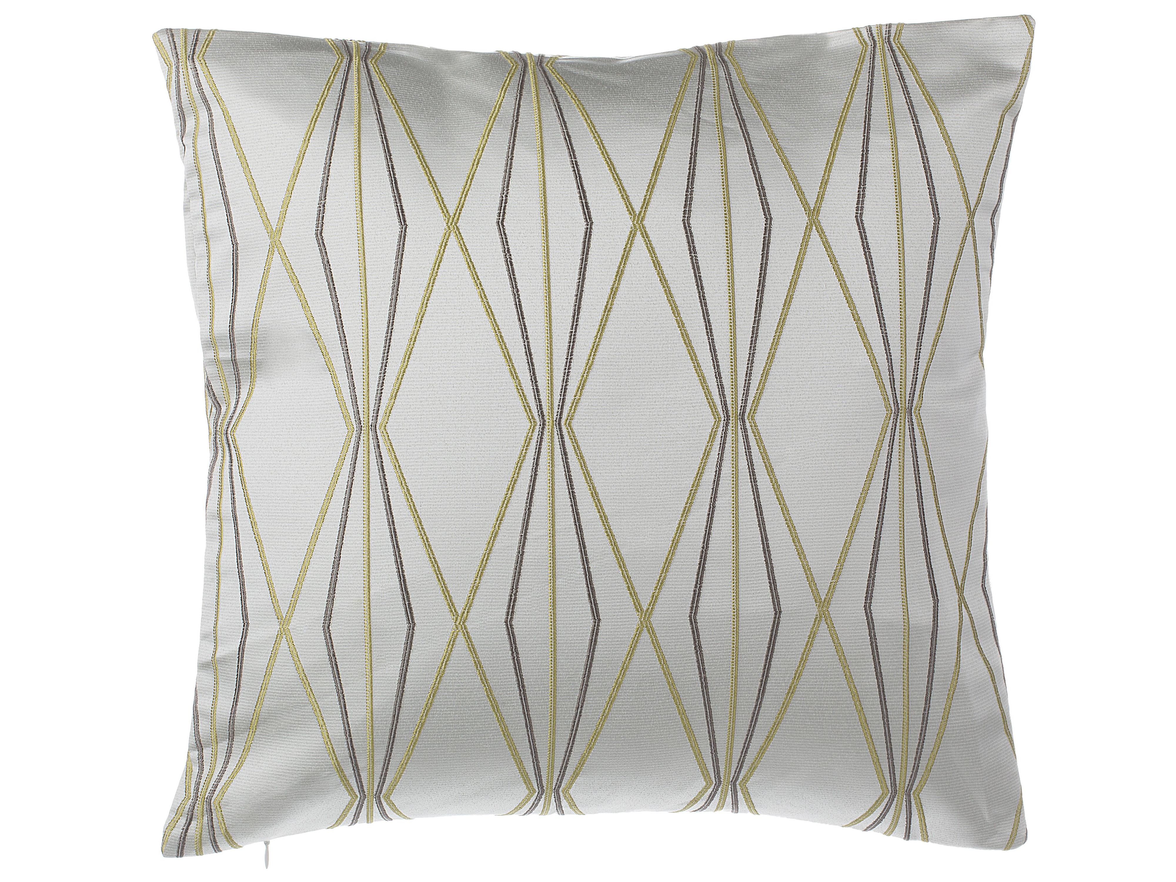 Set van 2 sierkussens FENNEL 45 x 45 cm Wit geometrisch patroon