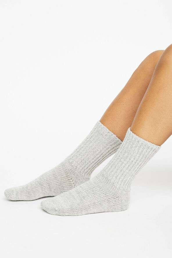 Moshi Moshi Mind boyfriend socks Light grey melange