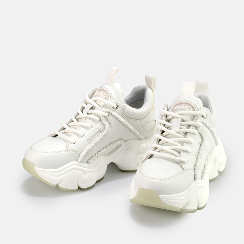 Binary Pearl baskets véganes, blanc