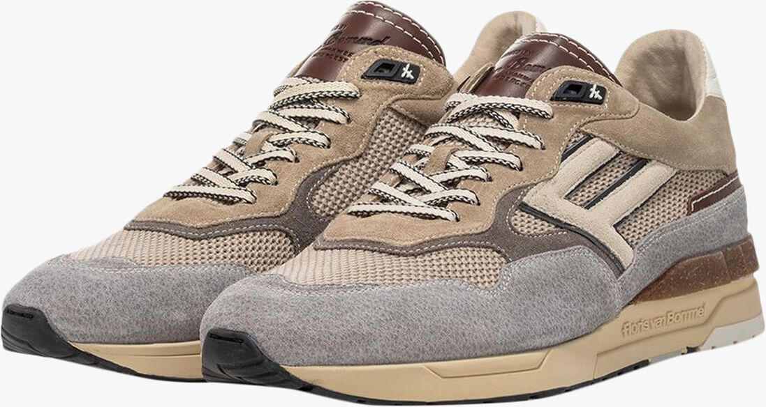 beige floris van bommel lage sneakers sfm-10153 de runner