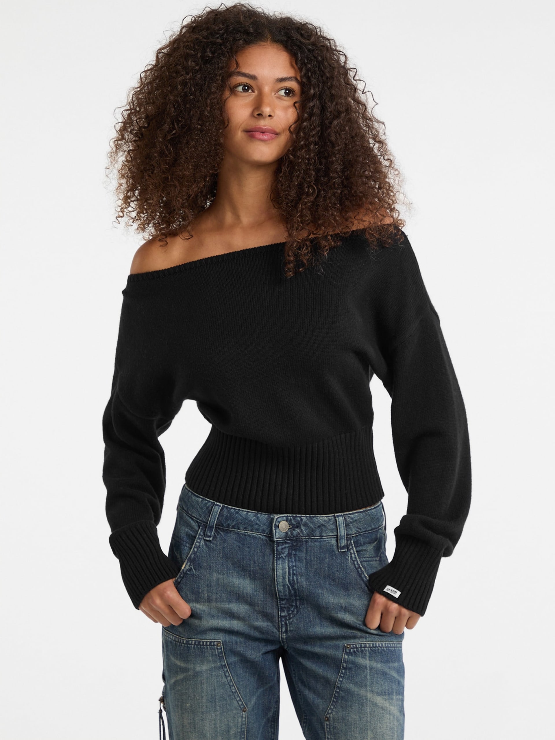 Suéter ombro a ombro ecológico GUESS Originals