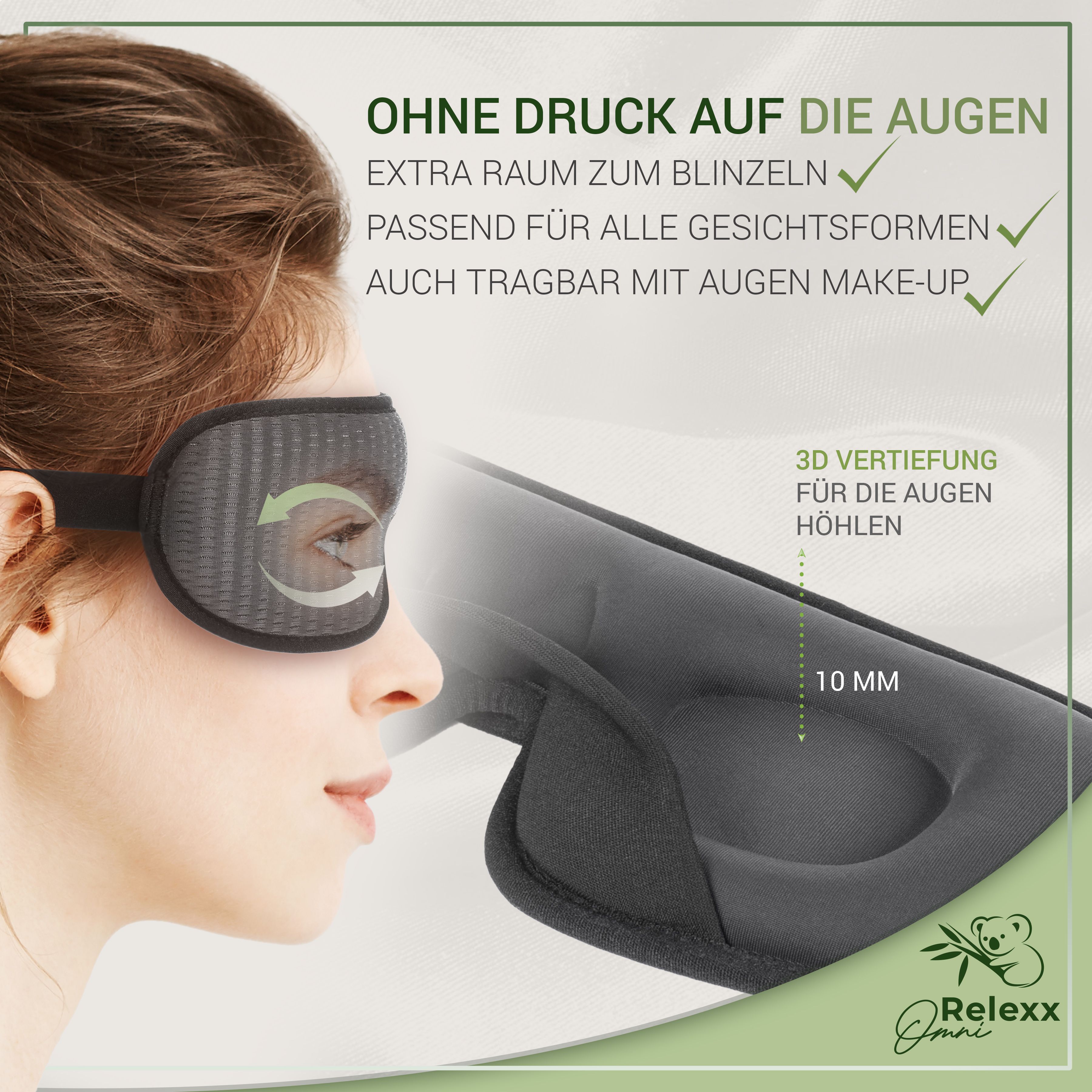 OMNIRELEXX® Atmungsaktive 3D SCHLAFMASKE