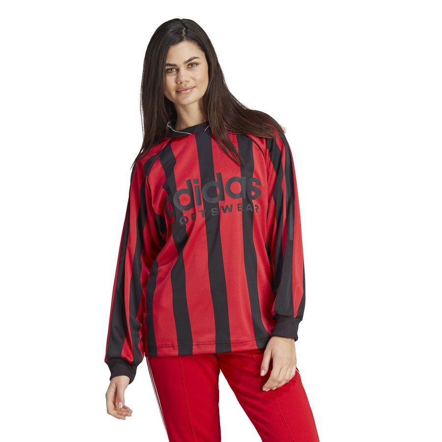 adidas Maillot Express Manches Longues - Noir/Rouge Femme