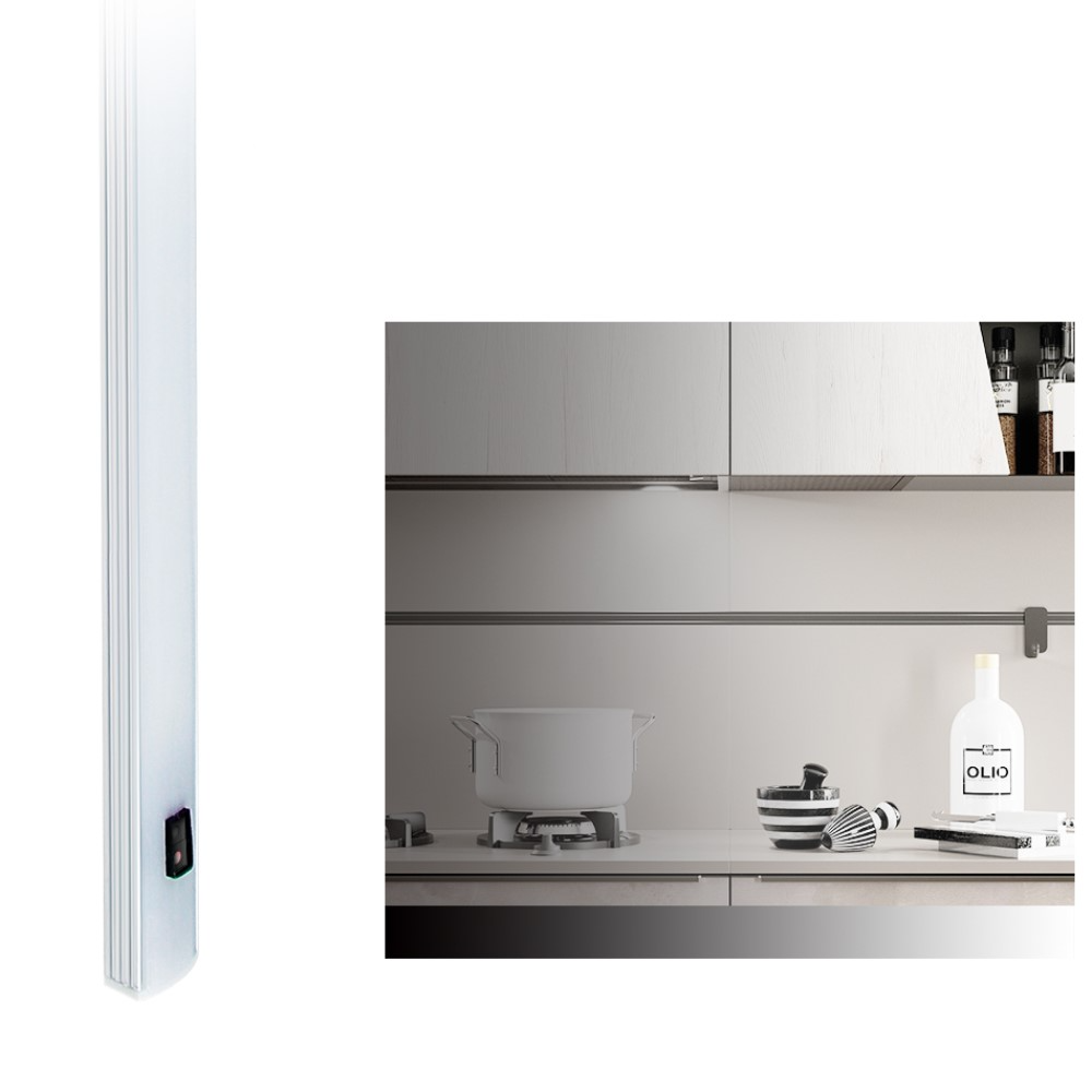 (40cm) Dimmbare USB LED Lichtleiste mit Gestensteuerung und 35 LED's   Klebe Halterung - Kaltweiss